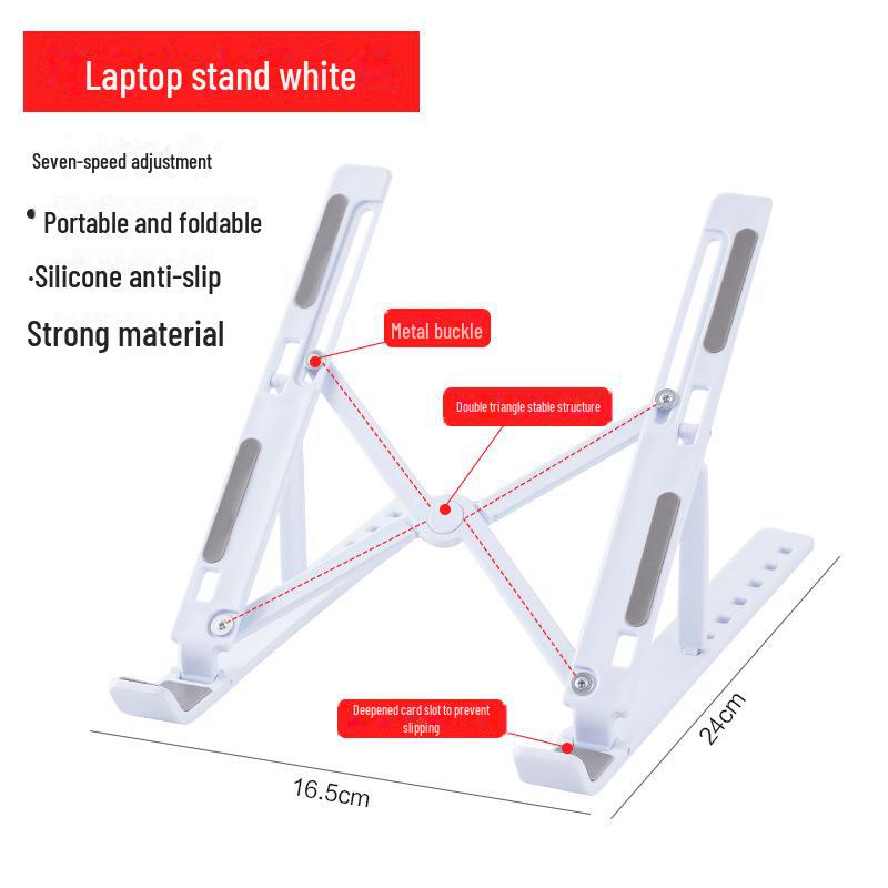 Adjustable Height Plastic Laptop Stand for Stable Support and Storage