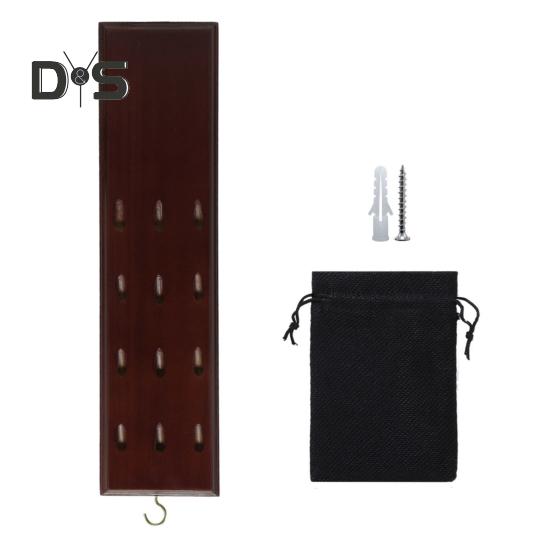 

Настенный держатель для дротиков, деревянная кассета для дротиков, стойка для дротиков с 12 наконечниками, металлический крючок и сумка для хранения аксессуаров вино красного