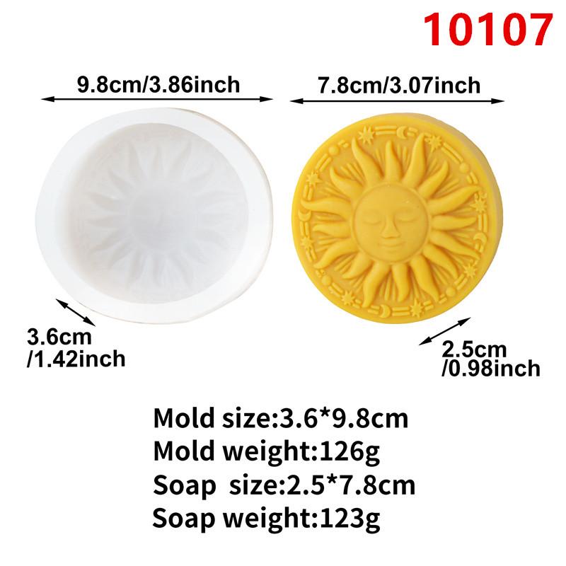Sun Moon Face Silicone Soap Mold DIY Moon Sun Double Side Candle Handmade Lotion Bath Bomb Making Tool Silicone Mold