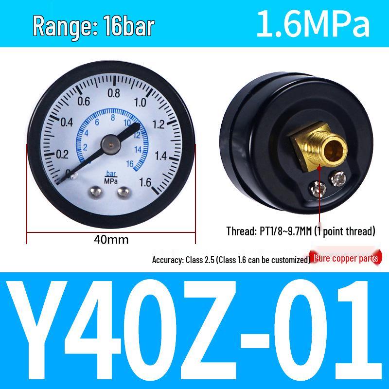 Axial Air Pressure Gauge with Edge Y40/Y50 PSI Radial Regulator