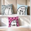 cute funny cartoon f-Flork of Cows meme cushion cover soft Pillow Case for Sofa Living Room Home office Decor Protective Covers