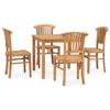 Day and Night - Day and Night Garden Dining Set 5 Pieces Solid Teak Wood