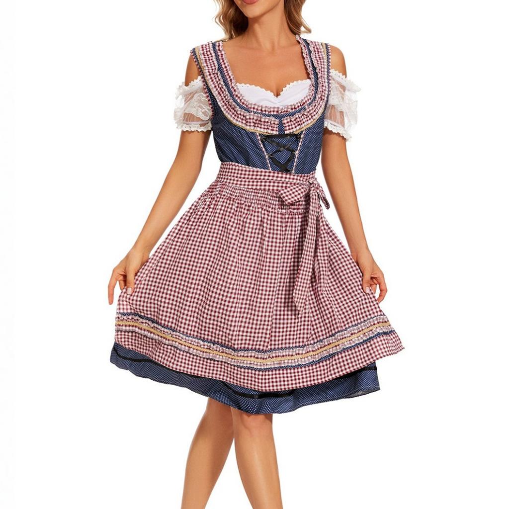 Dress For Women Women's Dress Beer Dress Checkered Dress German Beer Festival Dress
