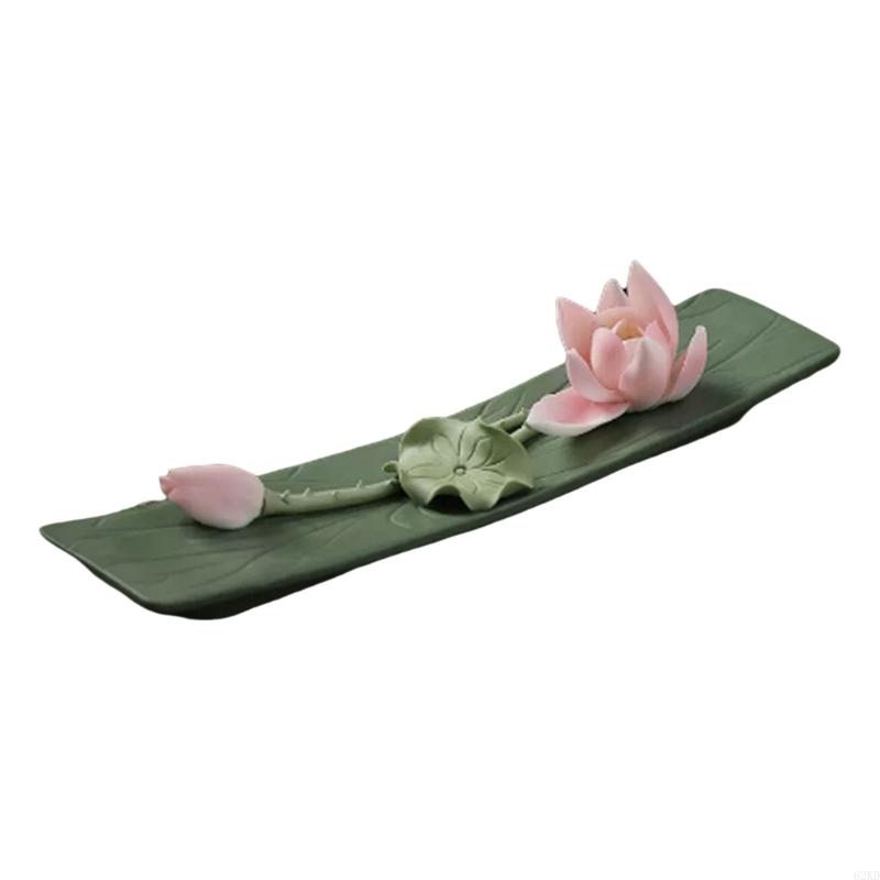 62KD Ceramic Flower Censer Holder Flower Censer for Yoga Decoration