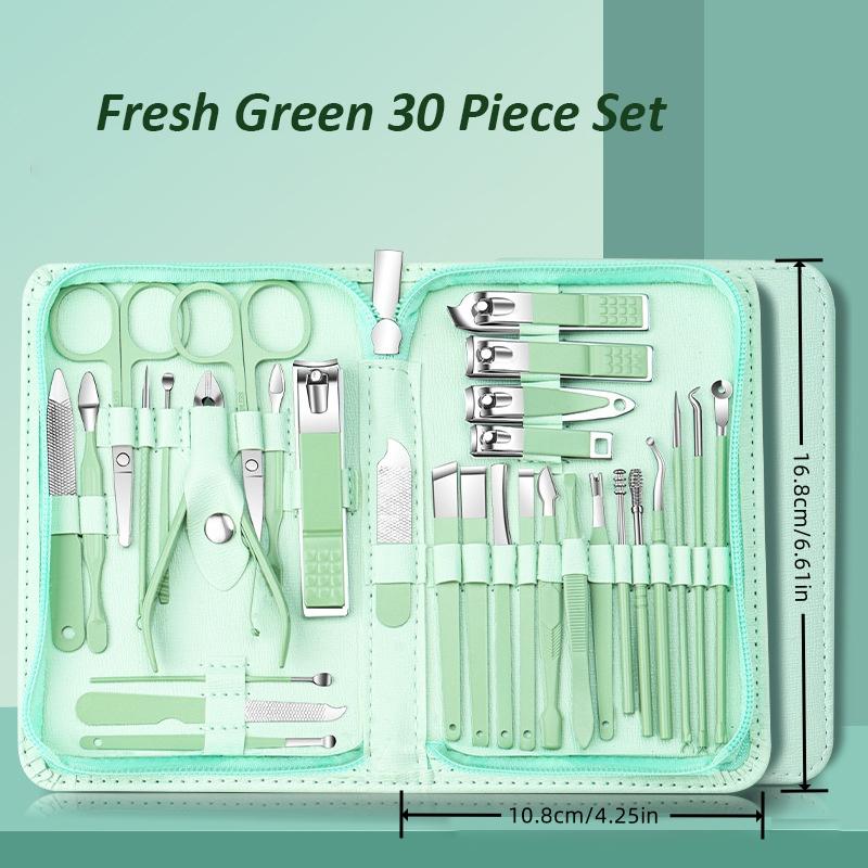 30 In 1 Manicure Set Nail Clipper Set Nail Kit for Women Men Stainless Steel Manicure Kit Professional with Travel Case