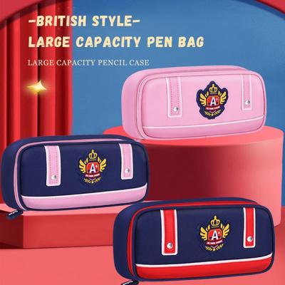 Large Capacity Pen Bag British Style Stationery Bag High Quality Pencil Case Students