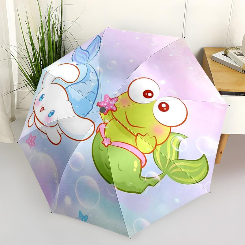 

1pc Mermaid Tail Umbrella - Automatic Opening/Closing with Foldable Design, Iron Frame for Outdoor Use, Perfect Gift for Fans & Travelers.F073