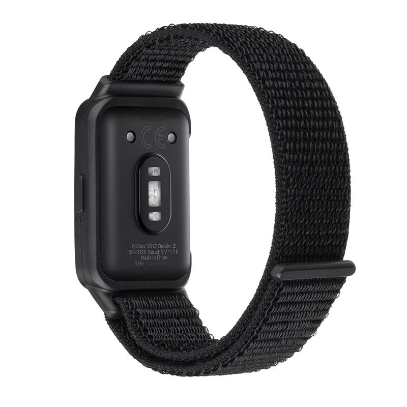 

Нейлоновый ремешок для Samsung Galaxy Fit 3 Тканый дышащий сменный ремешок для умных часов Samsung Galaxy Fit 3 Ремень-браслет For Samsung Fit3 чёрный