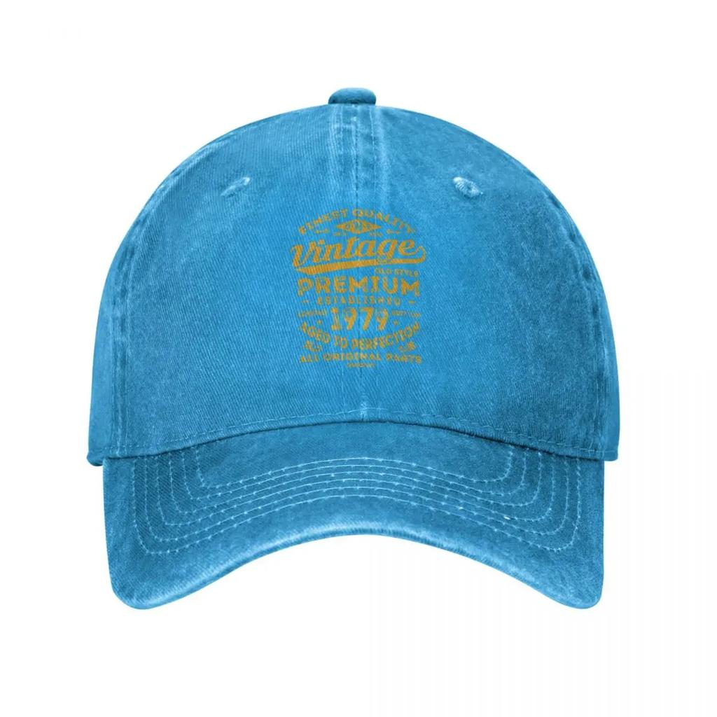 1979 Birthday Gift Idea Men Women Baseball Caps Distressed Denim Hats Cap Vintage Outdoor Running Golf Adjustable Fit Sun Cap
