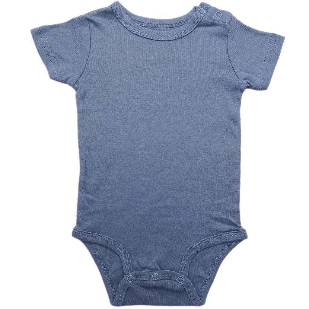 Baby Shoulder Snap Ribbed Cotton Bodysuit - Short Sleeve One-Piece Romper for Boys & Toddlers