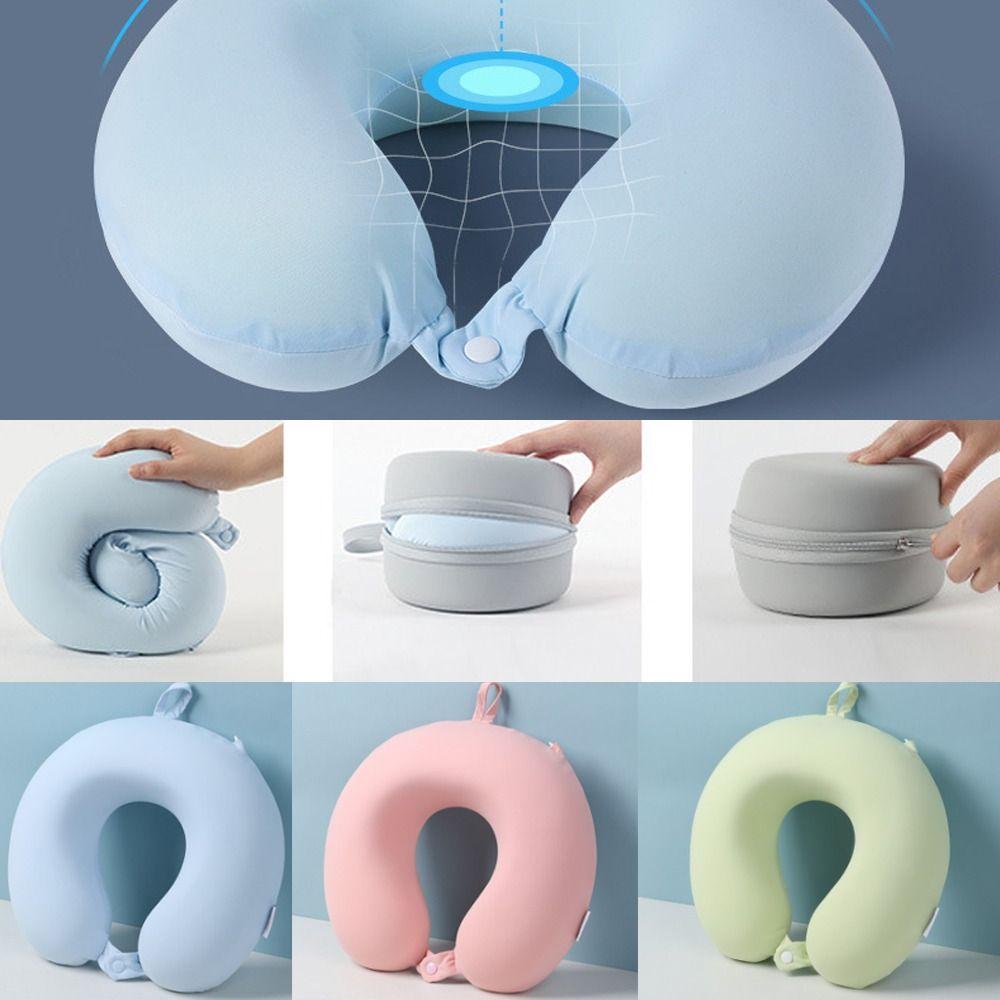 

U Shaped Neck Pillow Slow Rebound Nap Pillow New Design Travel Pillow Sky Blue 1