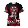 New Summer Sublime, Warrior Mask Tattoo 3D T-shirt 3D, Easy To Print Men, Short Sleeved Shirt, Unisex Street Top.