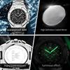 OLEVS New Men's Watch Stainless Steel Quartz Watch for Men Auto Date Chronograph Wristwatch Top Brand Luxury Original Man Watch