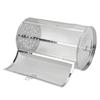 Rolling Grilling Basket Stainless Steel BBQ Rolling Basket Fork Wire Mesh Cylinder Grill Basket for Camping Picnic Party