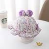 Toddler Girl Floral Bucket Hat With Bowknot And Drawstring Thin Spring Autumn Sun Hat Cute Baby Girls Outdoor Cap