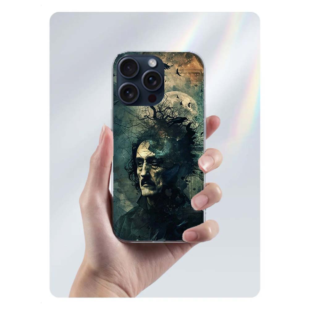 Edgar Allan Poe Clear Phone Case For Iphone 17 Air 16 Pro Max 15 Pro 14 Plus 17E 16E 11 13 12 Mini Cover Cases Fundas Cell TPU C
