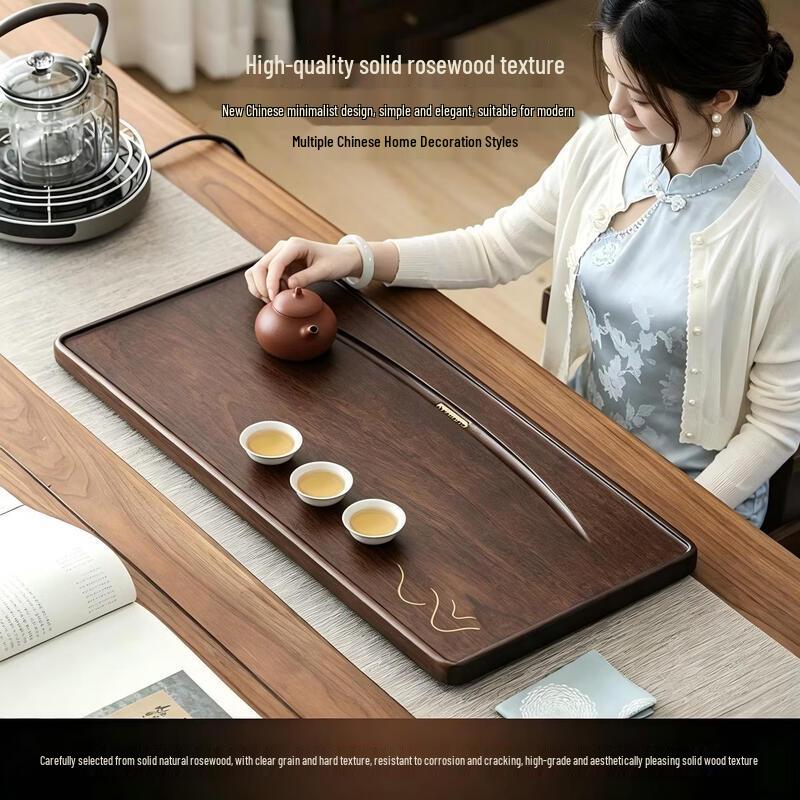Wooden Kung Fu Tea Tray with Drainage