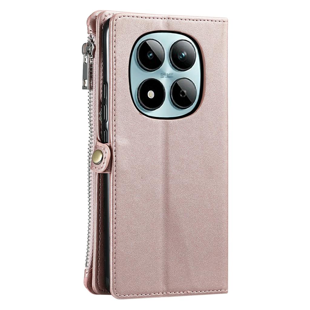 For Xiaomi Redmi Note 15 Pro 5G (Global) Case TPU + PU Leather Wallet Phone Cover with Wrist Strap