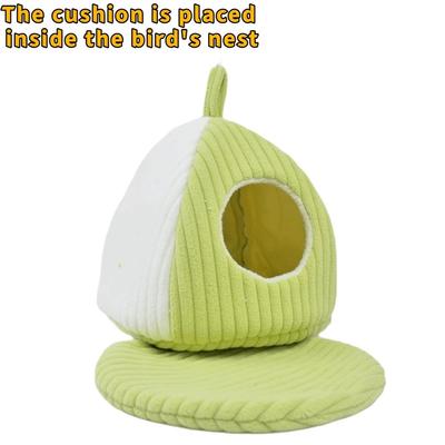 Thickened Warm Parrot Nest Soft Fleece-lined Bird House Washable Comfortable Bird Hanging Hammock for Parrots Finches Parakeet