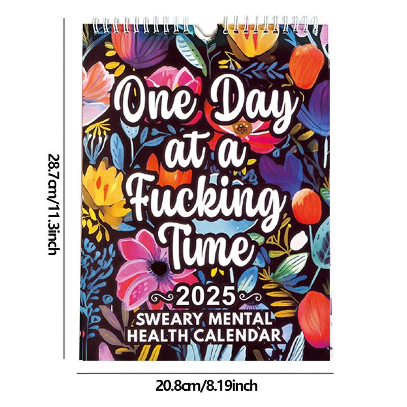 2025 Mental Health Calendar 12 Months Spiral Wall Calendar Living Room Decor