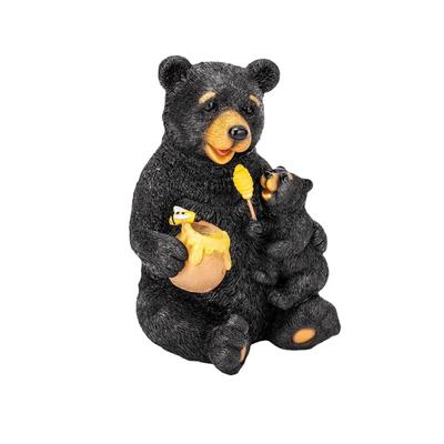 Harzornamente, LED-Lichter, Gartenstatuen, Liebesbären-Statuen, Außenleuchten, Gartendekorationsgeschenke