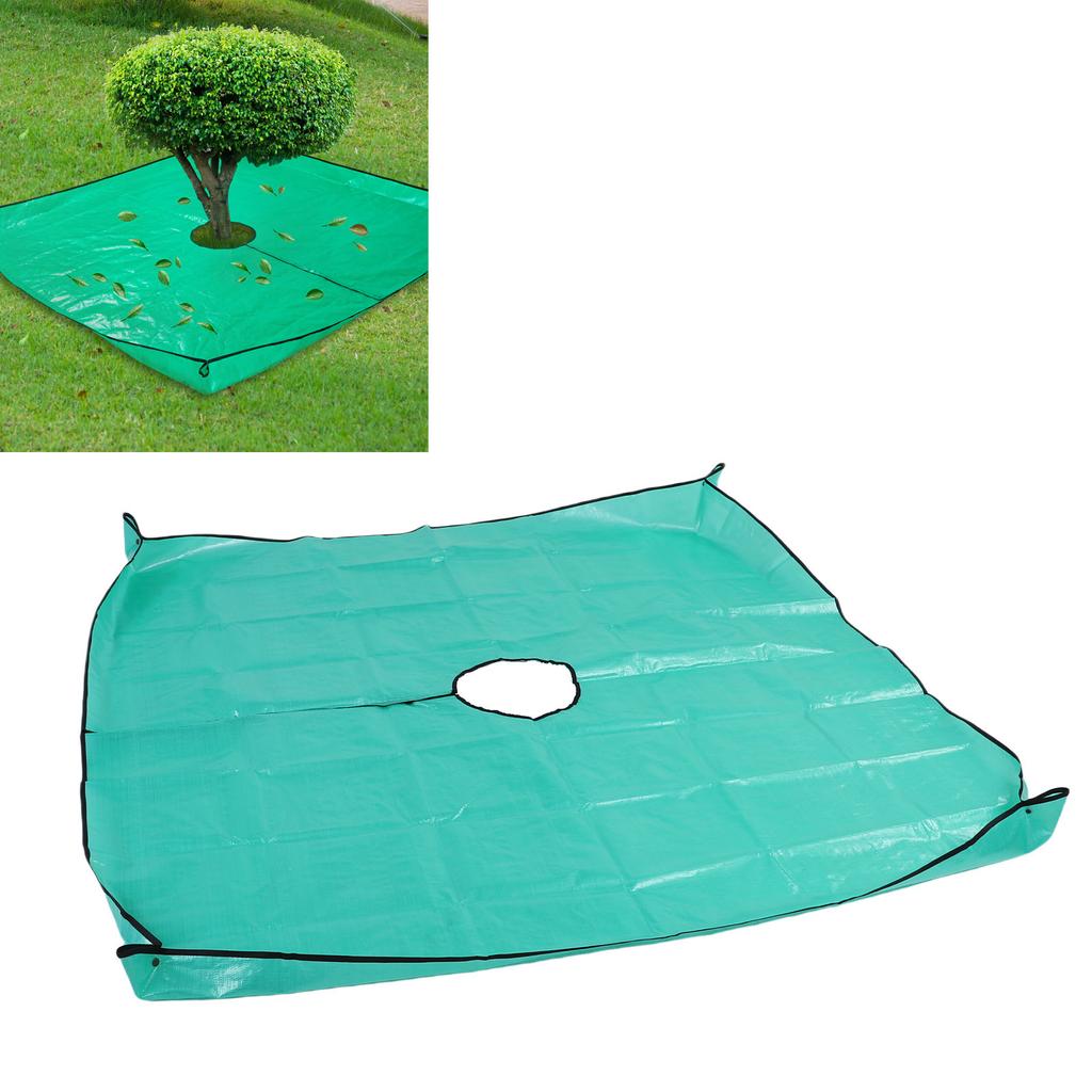 Landscape Tarp for Trimming Water Proof Pruning Tarp with 11.8 Inch Hole 4 Corner Buckles for Easy Fastening Leaf Collection