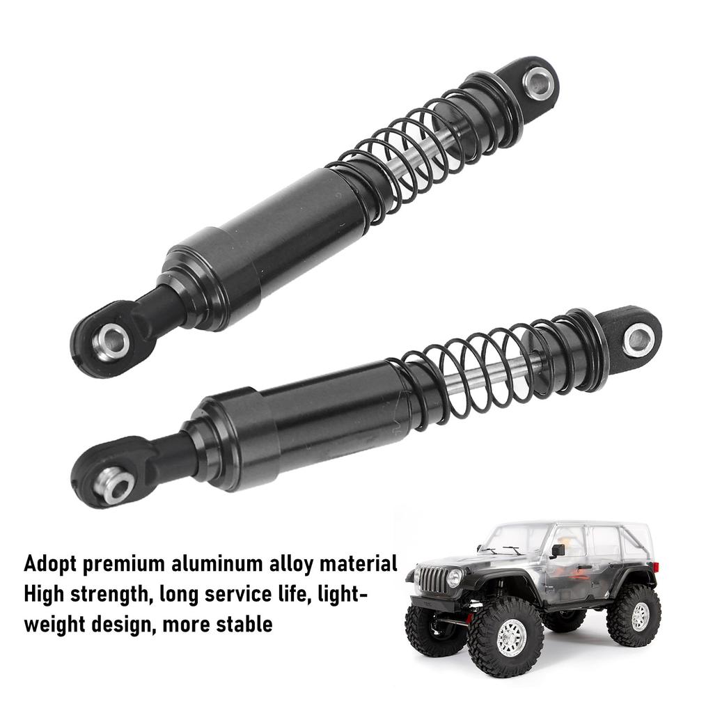 RC Shock Absorber Set Aluminum Alloy Metal 85mm RC Damper Set with Spring Replacement for SCX10 1/10 RC Car Model Black