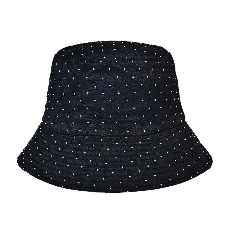 Pălărie de pescar nouă cu strasuri pentru femei, pentru cap mare și față mică, Pălărie tip găleată, Stil coreean, Casual, Versatilă, Pălărie tip vas, Trendy