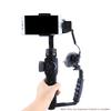 Handheld L shaped Gimbal Expansion Bracket Holder with 2 Hot Shoe Mounts Accessory Replacement for DJI OSMO Mobile