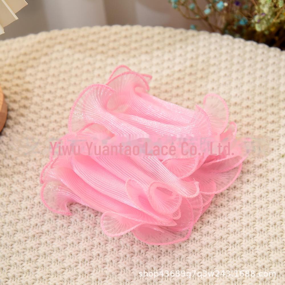 Valentine's Day 3D Ruffled Mesh Lace Flower Bouquet Wrap