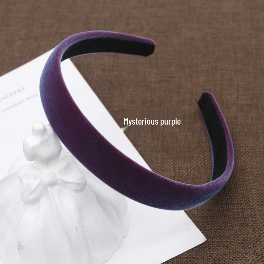 Women's 2cm Wide Corduroy Velvet Headband, Simple & Elegant Hair Accessory