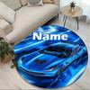 Custom Name Personalized Sports car Print Round Rug, Versatile Home Decor Carpet, for Playroom, Apartment, Balcony, Entryway, Hallway Gift