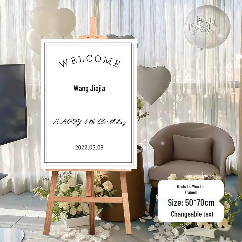 

Welcome Sign for Birthday, Banquet, Influencer Display, Engagement, Wedding, Party Background Stand, Door Sign, KT Board Model 2