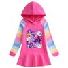 Girls Kpop Rumi Zoey Mira Hunters Printed Rainbow Hooded Dress