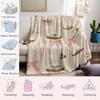 Coffee Drinks with Bows Flannel Blanket Warm Soft Halloween Christmas Couch Warm Cozy Decorative Decor Gift for All Season