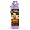 1PC Ghost Pumpkin Halloween Print 750ml Color Plastic Sports Water Bottle Leakproof Flip Straw Lid Suitable for Sports Office Home Use