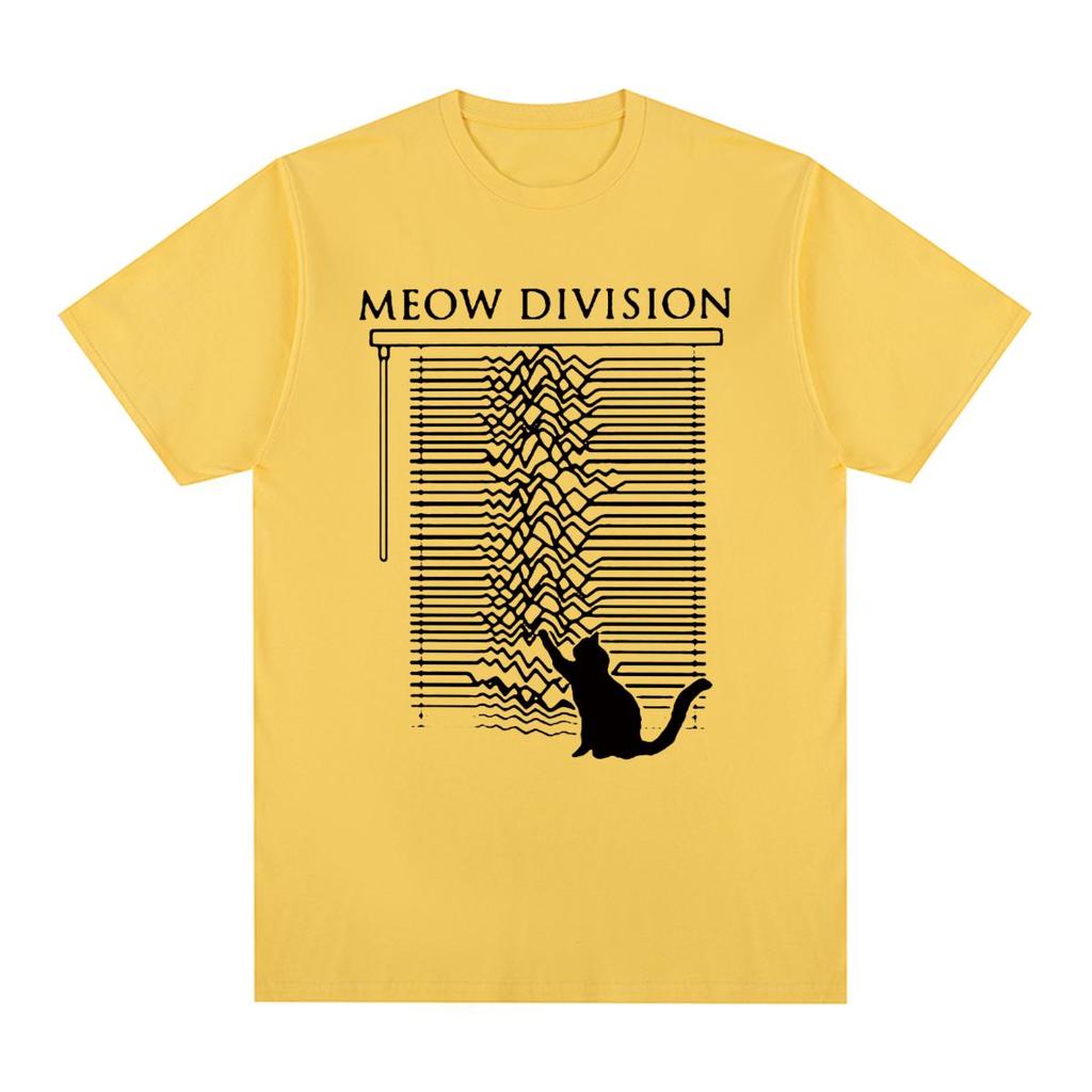 Joy Division Unknown Pleasure Katze Vintage T-Shirt Mode 80er Post Punk Band Baumwolle Herren T-Shirt Neues T-Shirt T-Shirt Damen Tops