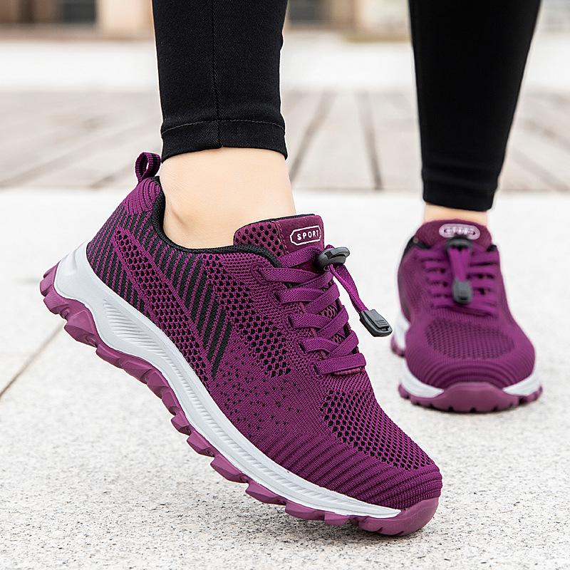 Genuine Mesh Sports Shoes for Middle-Aged Women and Men - Spring/Summer Walking Sneakers
