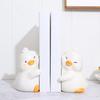 2Pcs Cartoon Duck Book Ends for Shelves Animal Shape ABS Bookends Book End Decorative Book Stoppers for Shelves Desk