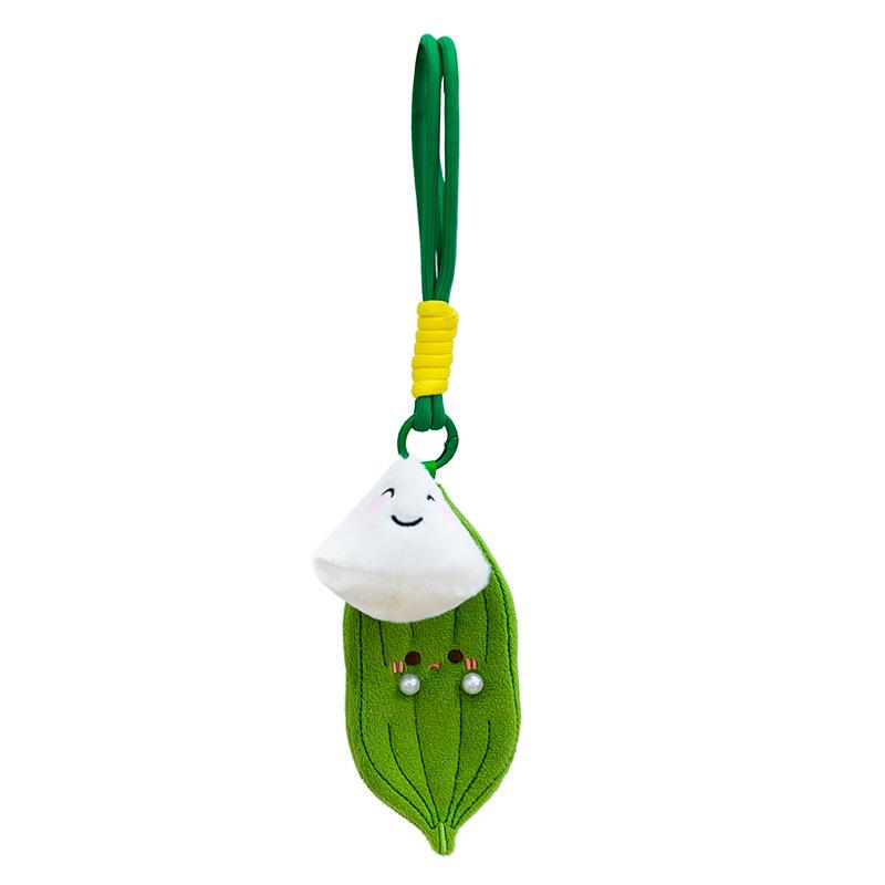 Cute Dragon Boat Festival Zongzi Keychain Plush Ornament