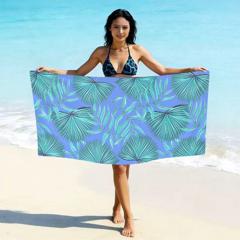 Ultrafine Microfiber Beach Towel Thick Quick Dry Bath Absorbent Swim Custom Print Design Adults Kids Pool Travel