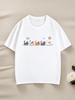 220g Barns Kammad Bomull Tecknad T-shirt – Trendig Kortärmad för Pojkar & Flickor