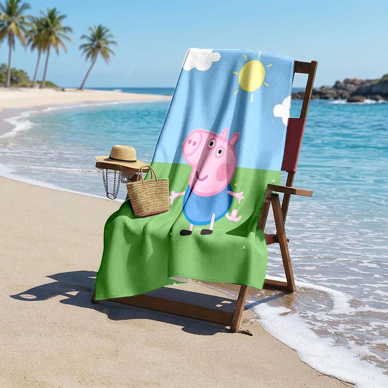 Pink Pig Fashion Beach Towel: Ideal for Summer Adventures Soft, Absorbent and Quick Drying Suitable for Swimming and Bathing