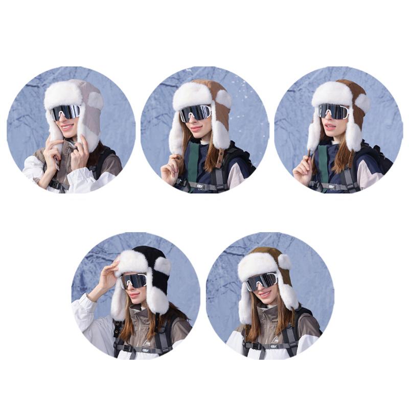 Χειμερινό Αντιανεμικό Προστατευτικό Αυτιών Πουλόβερ Σκουφάκι Ποδηλασίας Σκι Φλις Σκουφάκι Γυναικείο Χοντρό Αδιάβροχο Ζεστό Σκουφάκι για Μεγάλο Κεφάλι Καπέλο Μπόμπερ