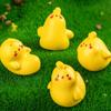 Miniatures Figurines Cute Cartoon Yellow Chicken Animal Landscape Ornaments Creative DIY Home Decorations Accessories Gifts