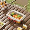 Food Storage Box Snack Box Container with Lid Large Capacity BPA Free Transparent Design Easy to Clean Divided Serving Tray