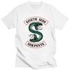 Custom Male Riverdale South Side Serpent Snake T Shirt Short Sleeve Cotton T-shirt Leisure Tee Loose Fit Clothing