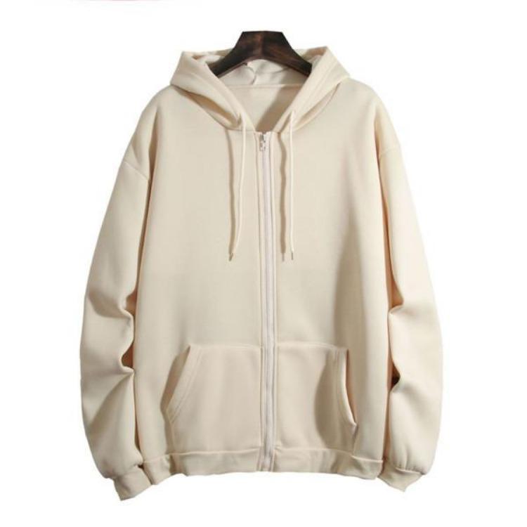 Autumn Winter Women Plus Size Loose Hooded Zipper Cardigan Sweater