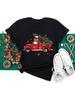 2023 Christmas Female Clothing Christmas Tree Print T Shirt For Wounisex Youthful Woman Clothes Tops