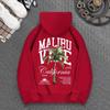 Men's Coconut Tree Print Hooded Sweatshirt